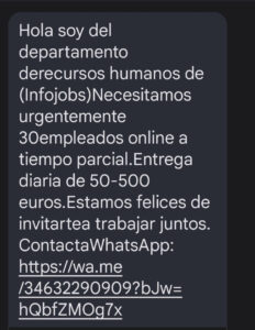Estafas vía whatsapp